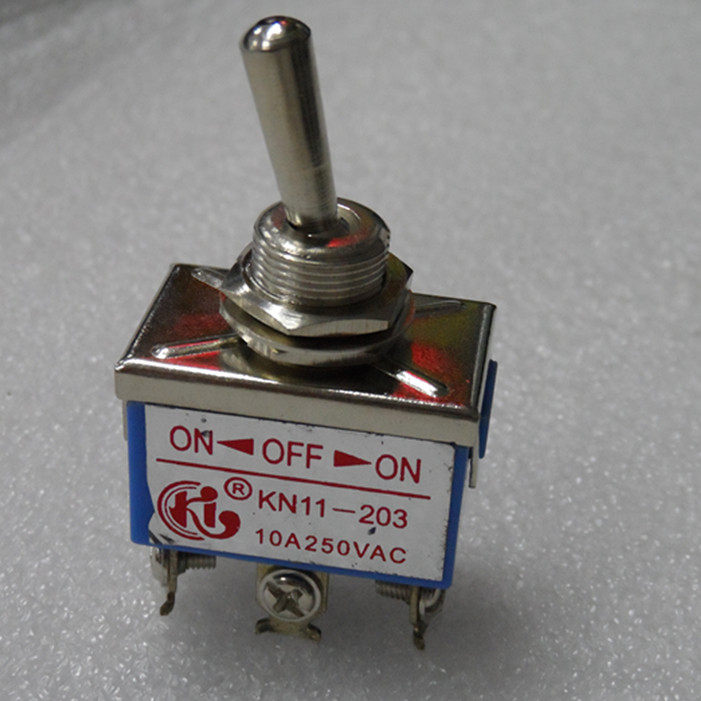 扳把开关,三档六脚开关,开孔12的大扳把开关 kn11-203