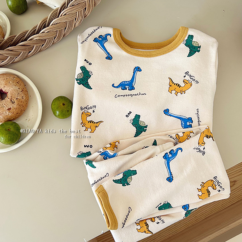 男童睡衣套装秋衣秋裤家居服