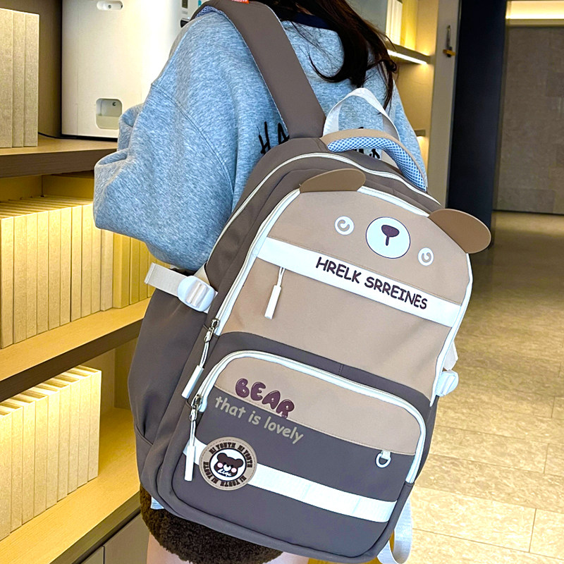 书包初中女生大容量2025新款上学结实耐用休闲旅行百搭电脑双肩包