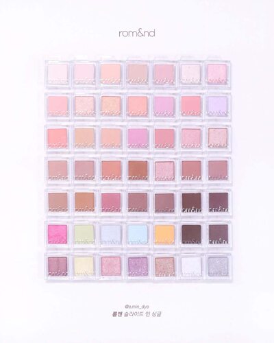 全色现货 韩国Romand Slide单色眼影53色珠光哑光  卧蚕腮红提亮