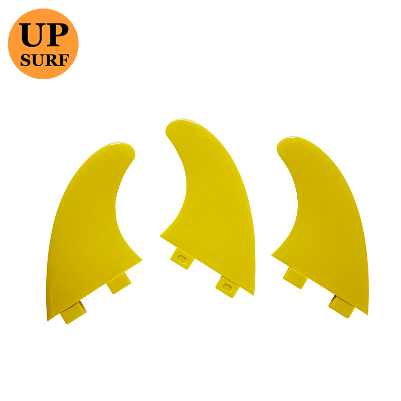 UPSURF冲浪板黄色塑料尾舵Double Tabs鱼鳍海上运动冲浪配件尾鳍