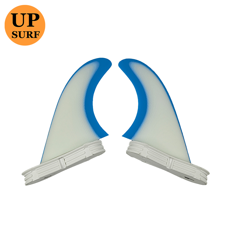 UPSURF冲浪板蓝边白底铺板尾舵
