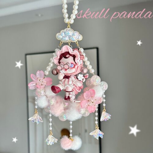 泡泡玛特SP花间迷藏高档车载后视镜装饰高档挂件送女友闺蜜礼物