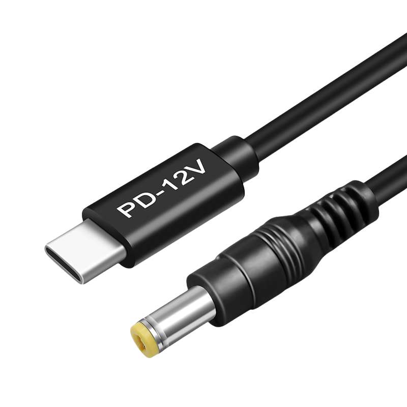 景赛PD诱导诱骗线Type-C转dc适用于充电宝接12V3A笔记本电脑光猫路由器5V9V12V15V20V可调压充电线P