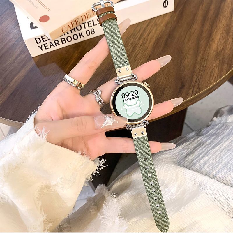 适用适用华为gt5表带环扣牛仔布watch4智能gt2腕带gt3荣耀magic2