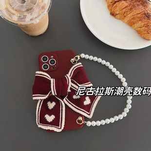 8SE 11se p50保护套NOVA10 红蝴蝶结华为mate60Pro手机壳Pura70