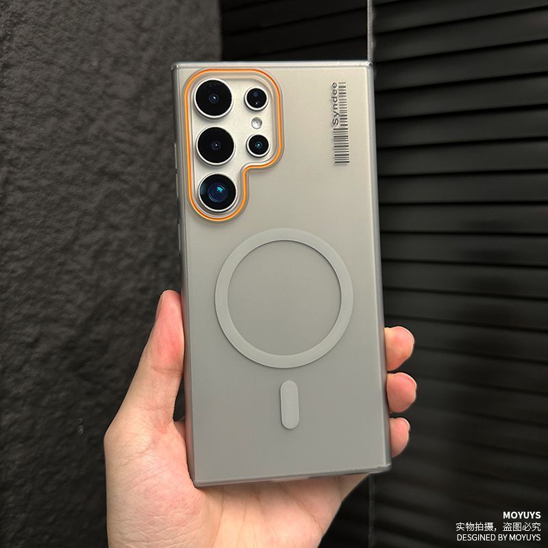 舒适按压适用三星s25磁吸手机壳新款s25ultra高级s24磨砂透明s22/