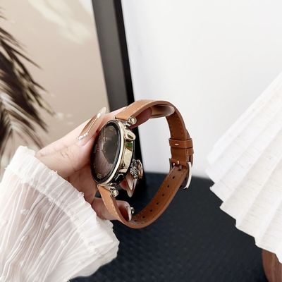 OPPO Watch X2智能手表表带适用watch1234Pro平纹真皮爱马扣MINI