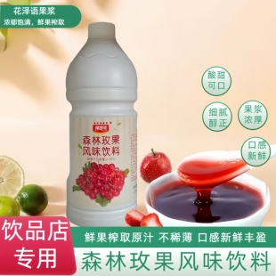 山楂玫果浓缩果汁饮料山楂汁森林玫果专用原料奶茶店专用原料
