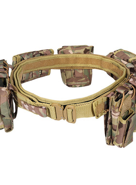 高档多功能六件套战术腰封腰包快拔套装安保执勤装备巡逻作训腰带