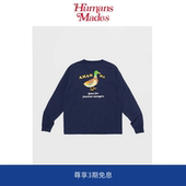 T恤上衣男女 Mades日系复古鸭子爱心图案情侣长袖 现货 Humans