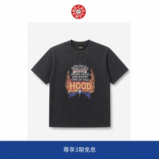 【BD CAVEMPT】日系潮牌联名款水洗做旧Vintage古着短袖T恤潮