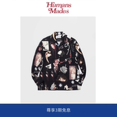 Humans 浮世绘涂鸦夏威夷长袖 Mades 21AW 百鬼夜行 衬衫 男