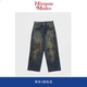Mades Humans ARCHIVE日系百搭油污脏脏复古做旧宽松牛仔长裤