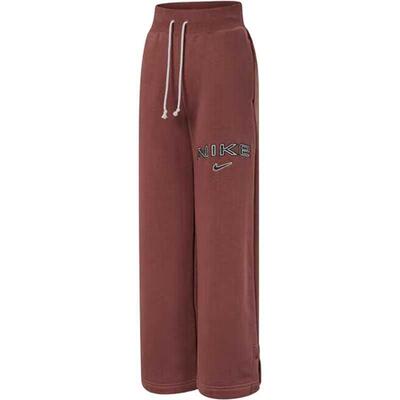 耐克女裤宽松休闲加绒针织长裤