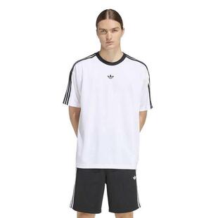adidas三叶草男女装 经典条纹宽松休闲圆领短袖T恤KD5829 KD5830