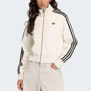 adidas阿迪三叶草女装 经典条纹百搭立领夹克外套KD2892 KB4517