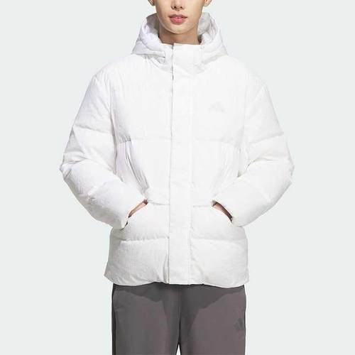 阿迪男女同款连帽羽绒服