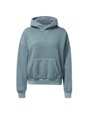 正品Reebok锐步女装 纯色宽松运动休闲连帽卫衣套头衫H41360