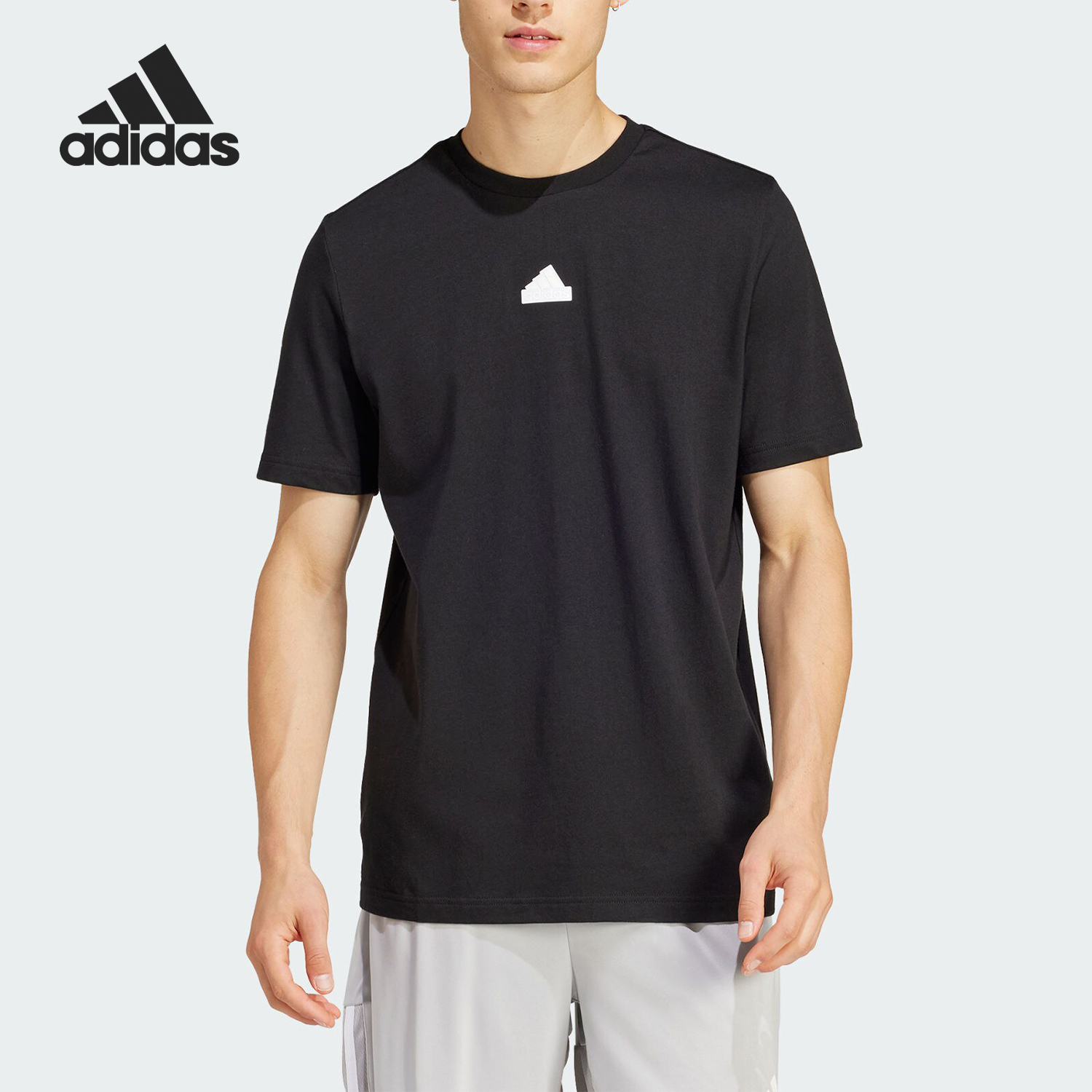 阿迪达斯男士休闲运动短袖T恤