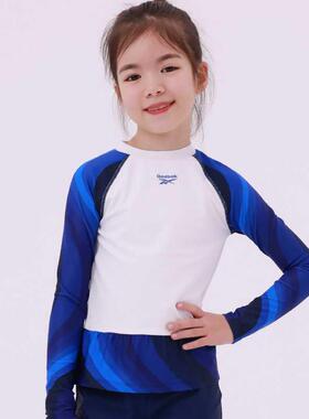 Reebok锐步女童装 休闲圆领长袖分体短裤套装42R11309G 42R11309G