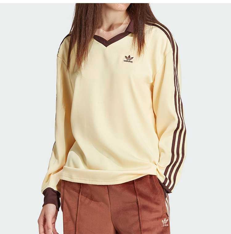 Adidas/阿迪达斯正品三叶草女士运动休闲宽松长袖卫衣T恤IT9835