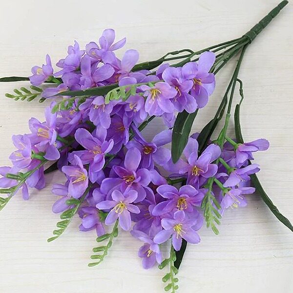 仿真花香雪兰剑兰假花婚庆家居桌面摆件摄影道具盆栽花束插花艺