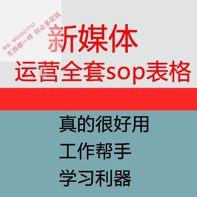2022 新媒体运营流程sop表格教程 工作汇报ppt  营销进度框架绩效