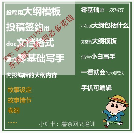 小说网站签约晋江签约番茄签约塔读签约内投编辑用大纲模板-封面