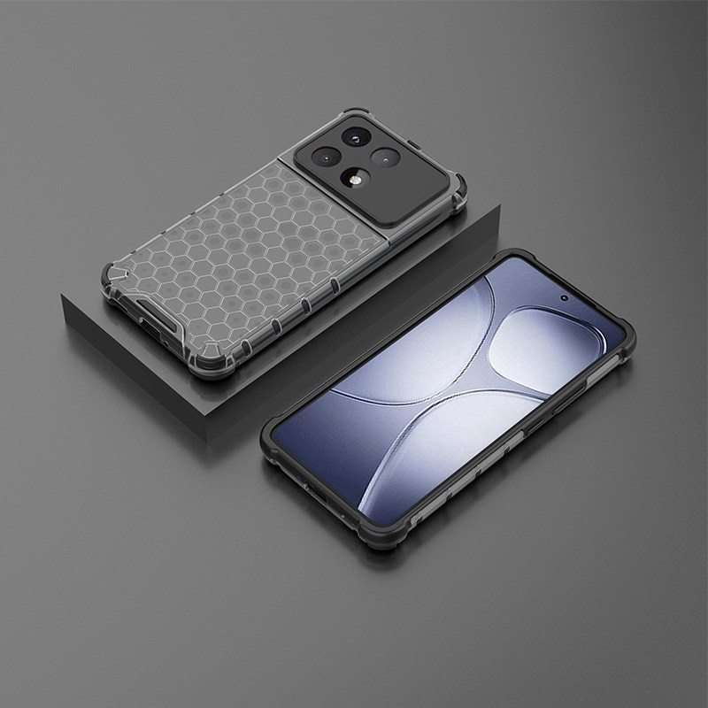 BOORCA适用于红米k70至尊版防摔手机壳REDMI K80Pro四角k60至尊版蜂巢小米K80保护套k70pro透明散热硬外壳