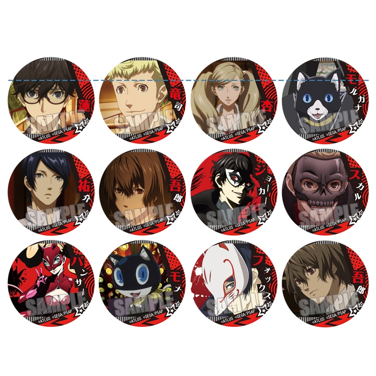 女神异闻录5吧唧游戏周边Persona摩尔加纳坂本龙司徽章挂件现货M