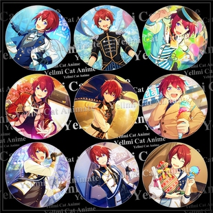 ES徽章虚拟偶像挂件随身镜 动漫周边梦幻祭吧唧 knights 07朱樱司