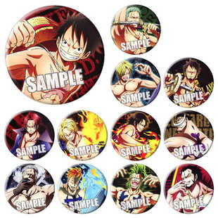 onepiece海贼王吧唧航海王路飞红发鹰眼罗艾斯萨博动漫徽章胸章F