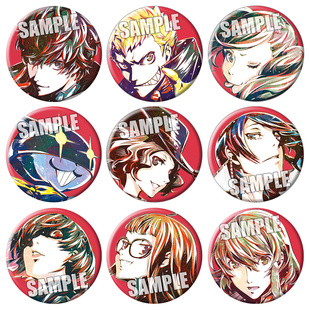 女神异闻录5吧唧周边Persona雨宫莲明智吾郎定制铁底动漫徽章Q