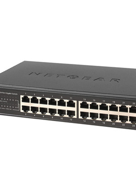 NETGEAR网件 GS324 全千兆24口以太网交换机 企业网络监控分线器 可上机柜 即插即用16口GS116