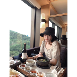 花边小衫 法式 海盐cookie 短袖 小衫 女夏季 WANANTONG
