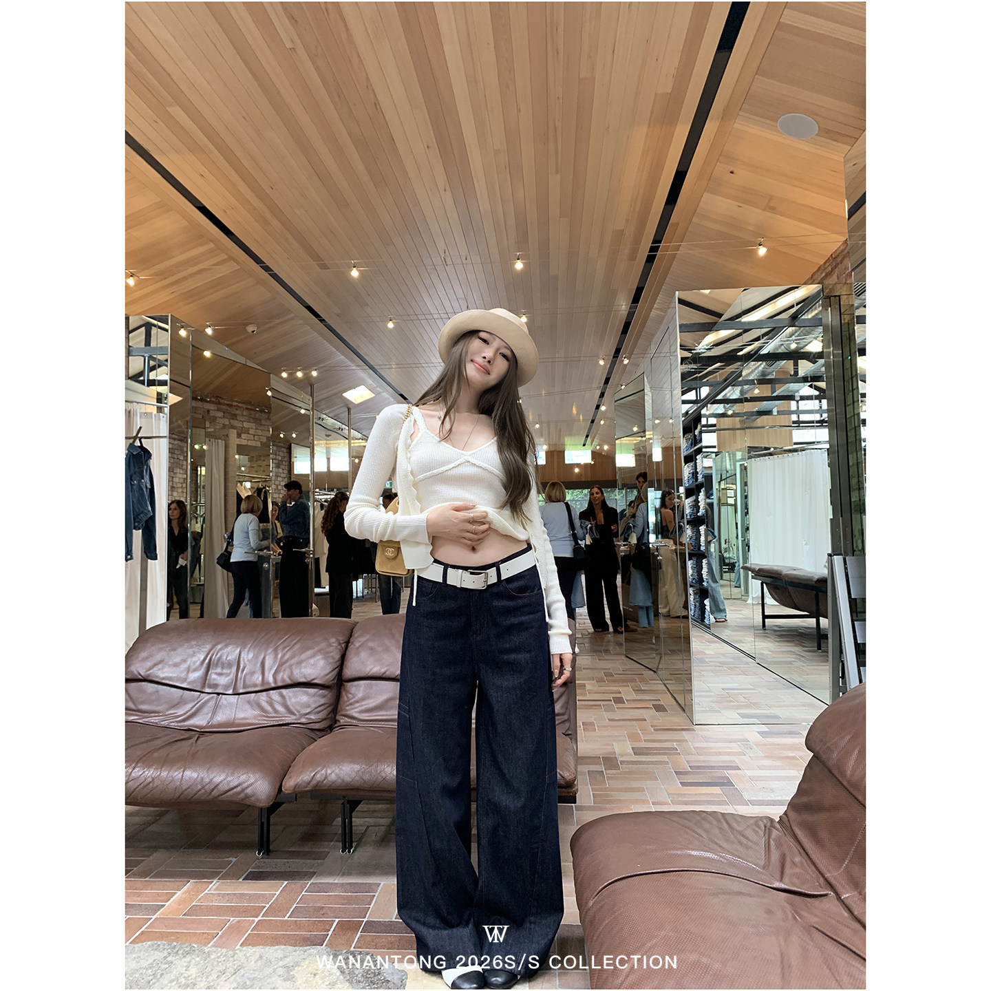 WANANTONG 第一牛牛26newvibe! 原牛工装感牛仔裤长裤女春季