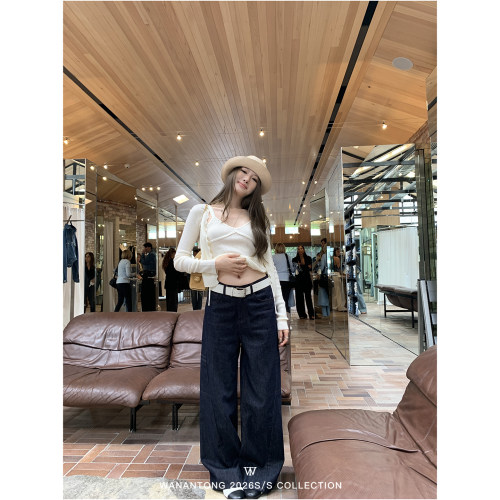 WANANTONG 第一牛牛26newvibe! 原牛工装感牛仔裤长裤女春季