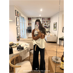 WANANTONG【加州女孩 私下喜欢的vibe 定位激光裁片立体绣花长袖