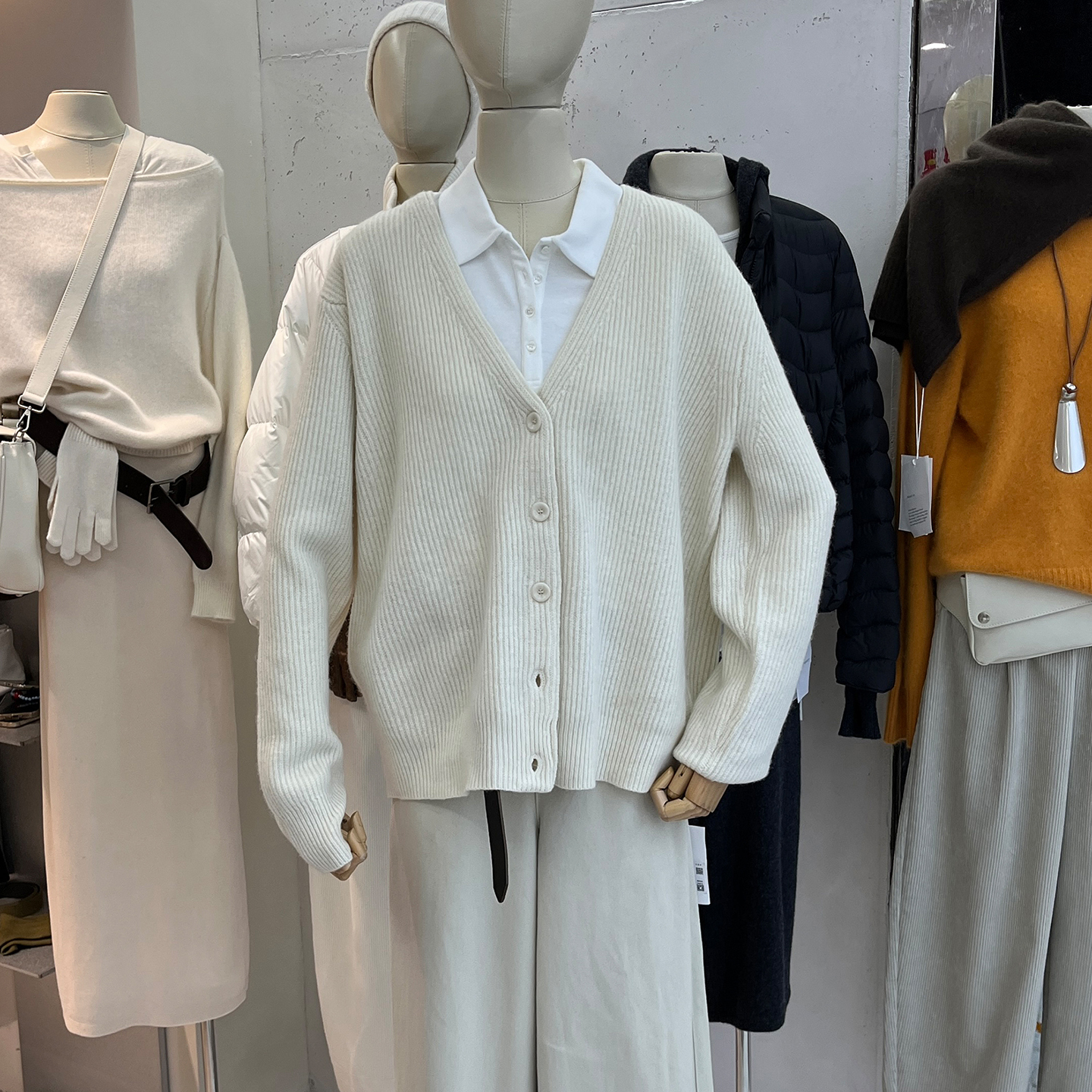 学院风毛衣开衫女v领针织衫上衣