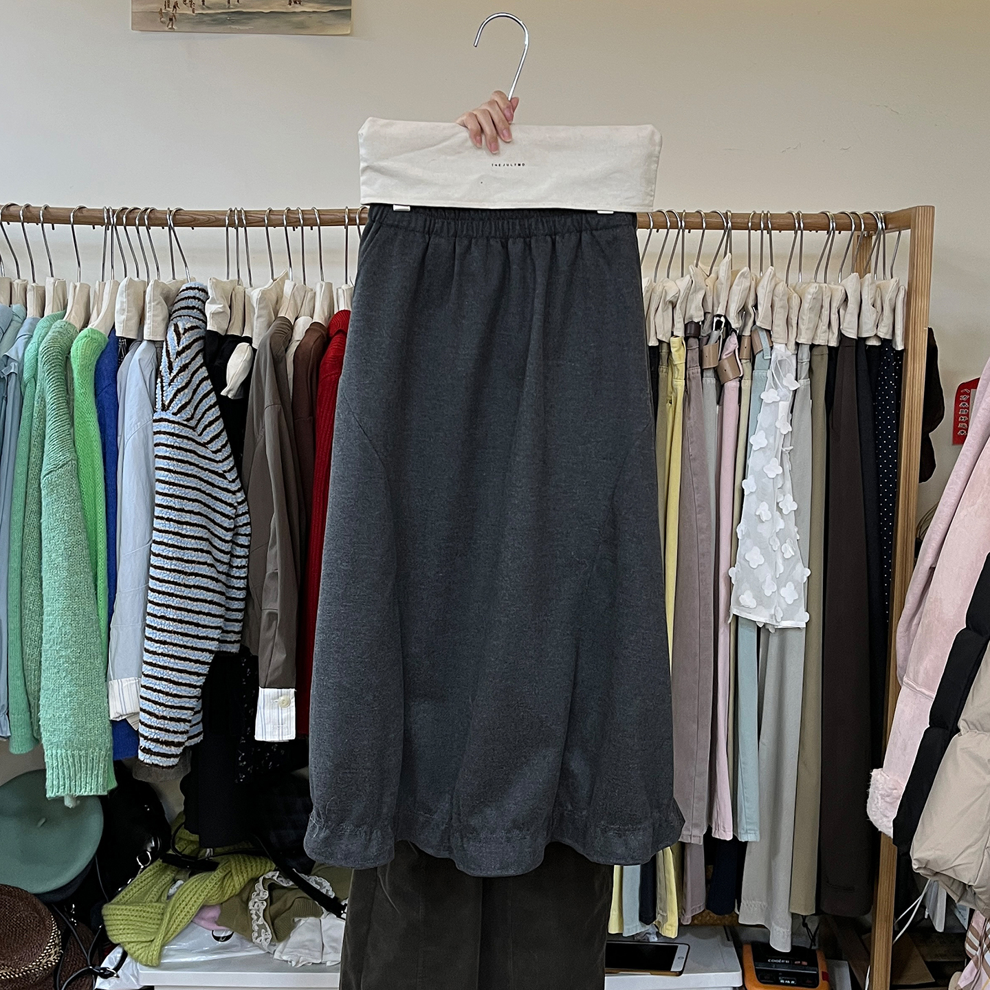 梨形伯克利裙子毛呢半裙