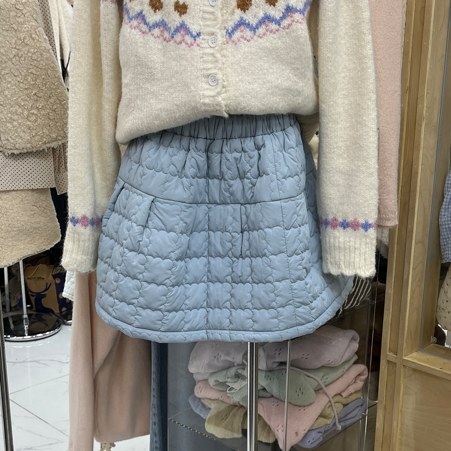 加棉半身裙女高腰显瘦a字蓬蓬裙