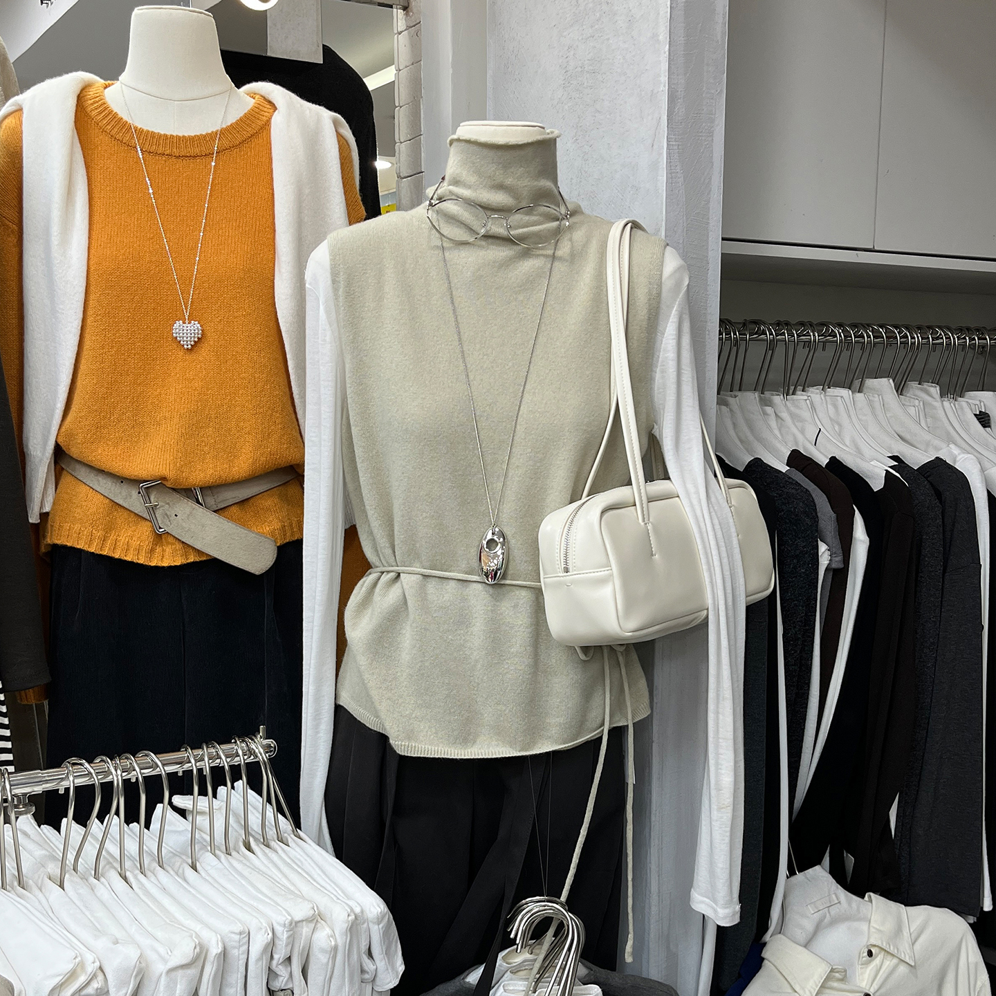 高领打底衫纯色无袖针织衫背心