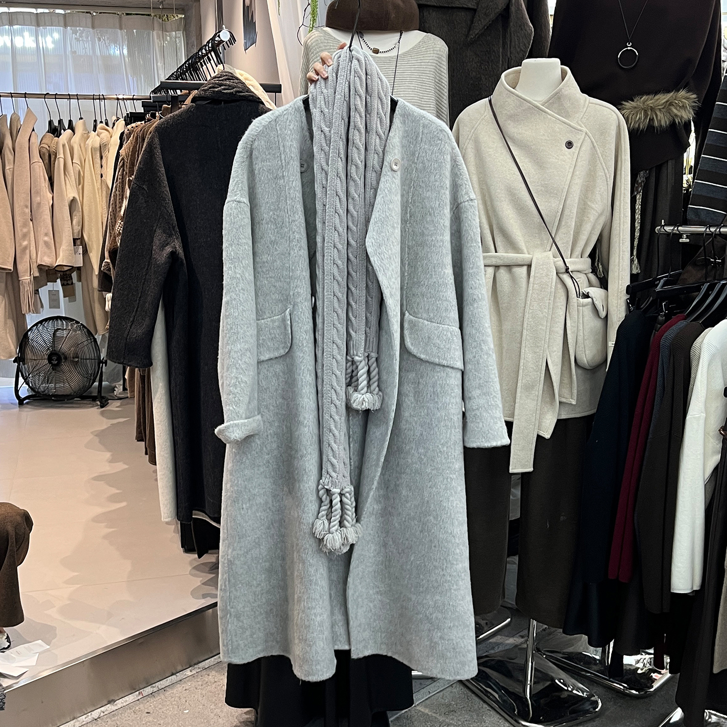 双面羊绒大衣女高级感毛呢外套冬