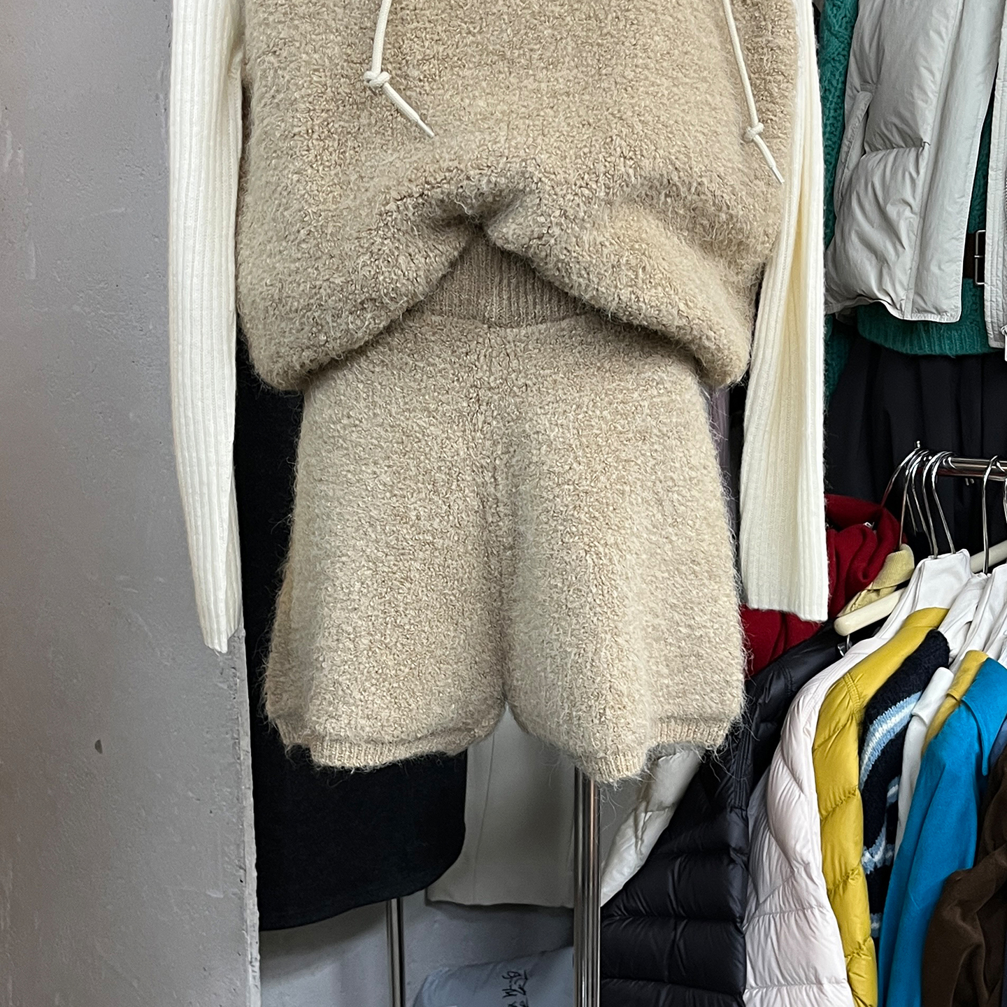 时尚针织短裤毛织阔腿短裤