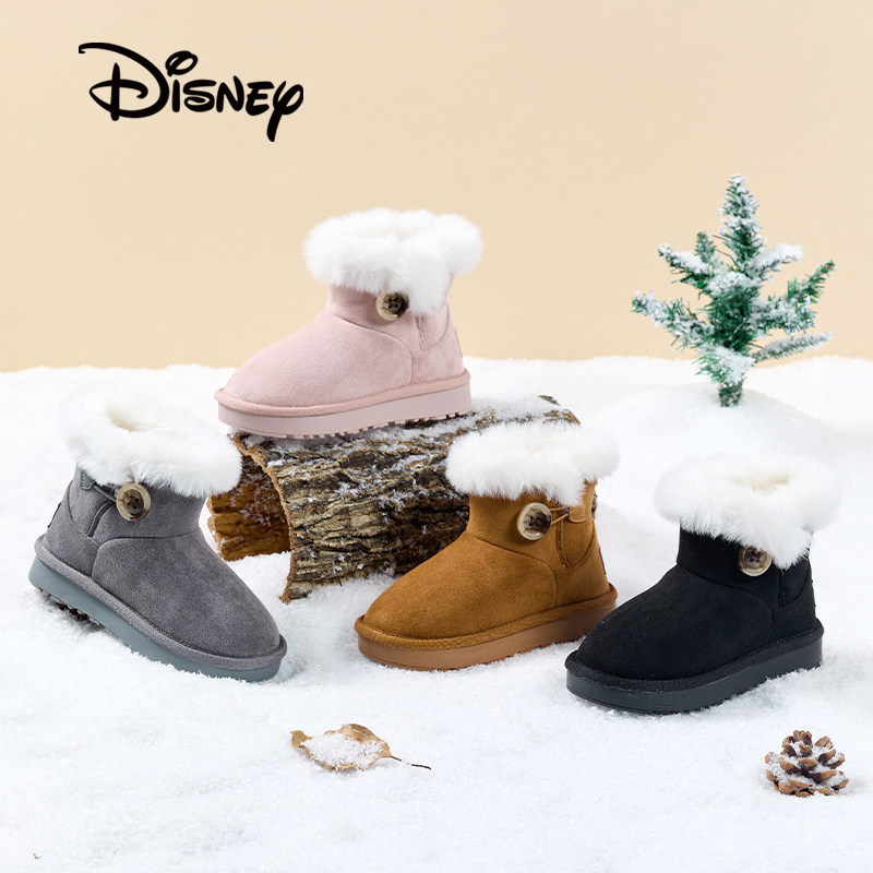 Disney迪士尼童鞋绒毛保暖休闲鞋