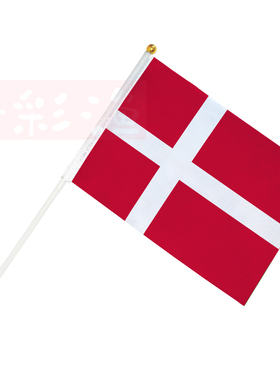 8号丹麦旗子手摇小旗子厂家7号批发刀旗订做广告旗串旗The Danish