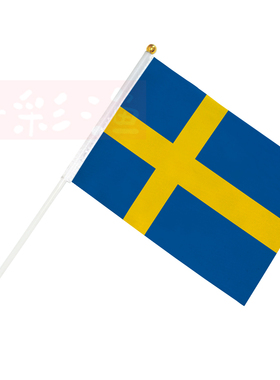 8号瑞典旗子手摇小旗子厂家7号刀旗订做串旗 Swedish flag custom