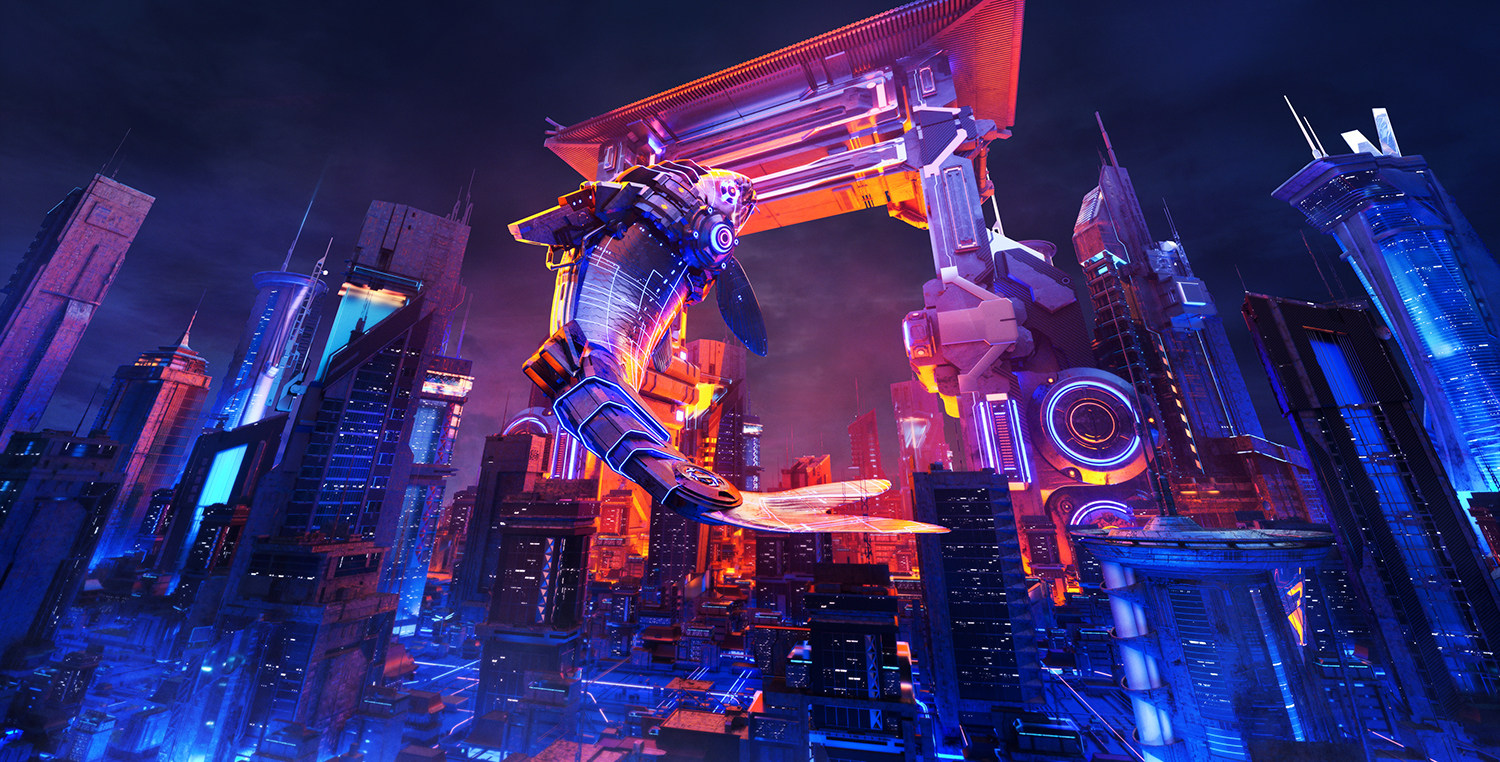 【300-机械鲤鱼跃龙门】c4d工程oc渲染3d模型素材场景电商源文件