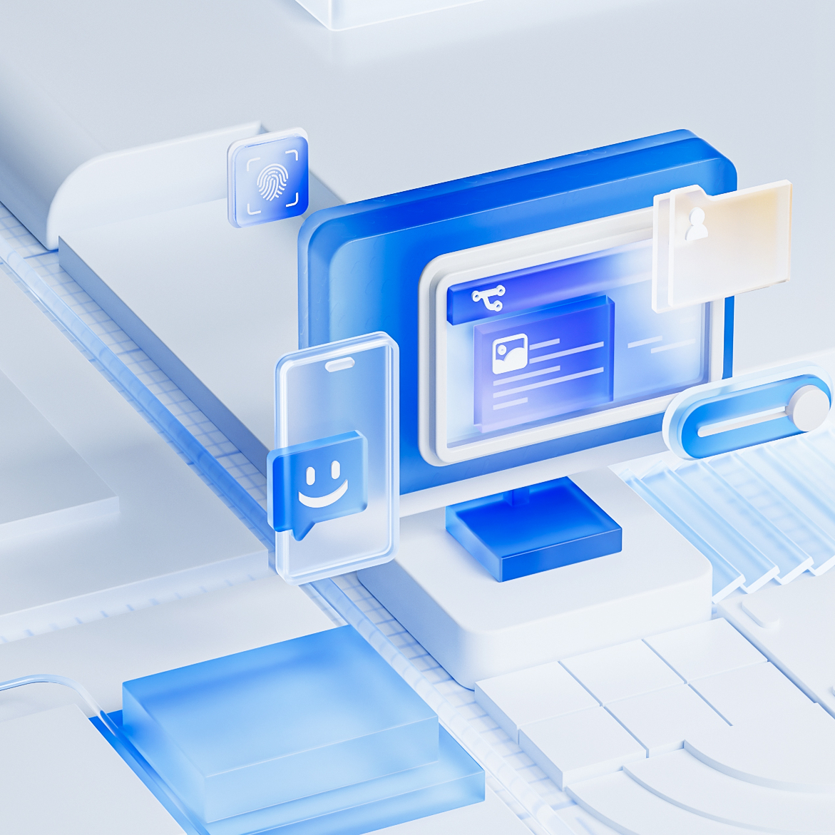 786-微软风金融界面IOCNC4D模型源文件OC渲染电商三维素材工程